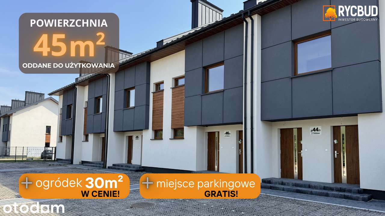 GOTOWE! Przestronne mieszkanie z ogródkiem 30m2 i miejscem parkingowym