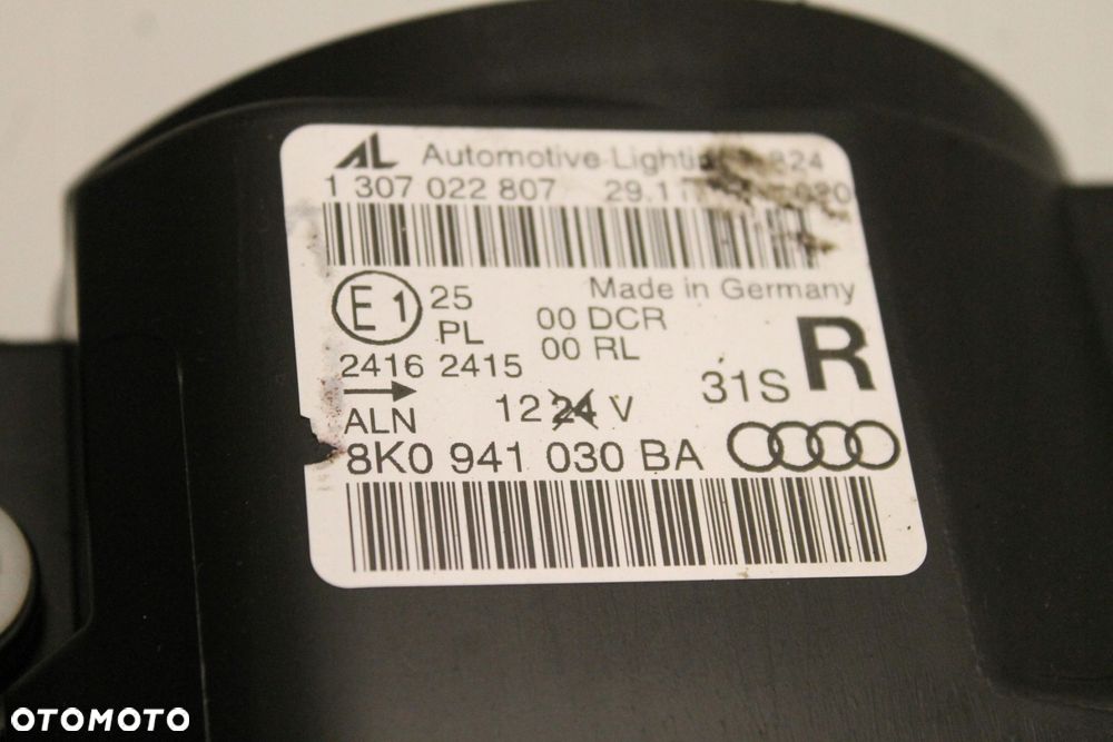 AUDI A4 B8 REFLEKTOR PRAWY LAMPA PRAWA PRZEDNIA PRZÓD BI XENON SKRĘTNY - 4