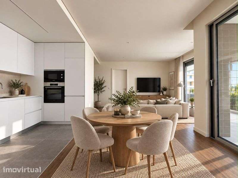T1 novo com varanda, piscina e garagem | Maia, Porto - Grande imagem: 5/9