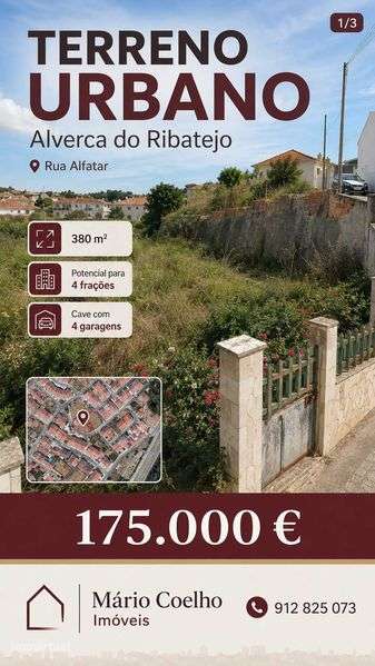 TERRENO URBANO EM ALVERCA – PROJETO PARA PRÉDIO - Grande imagem: 3/12