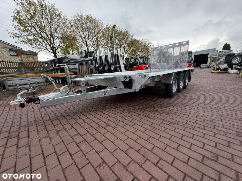 Martz Przyczepa  Bau 400x180 3500kg 3 osie koła 185R14C pod koparke koparka walec - 3