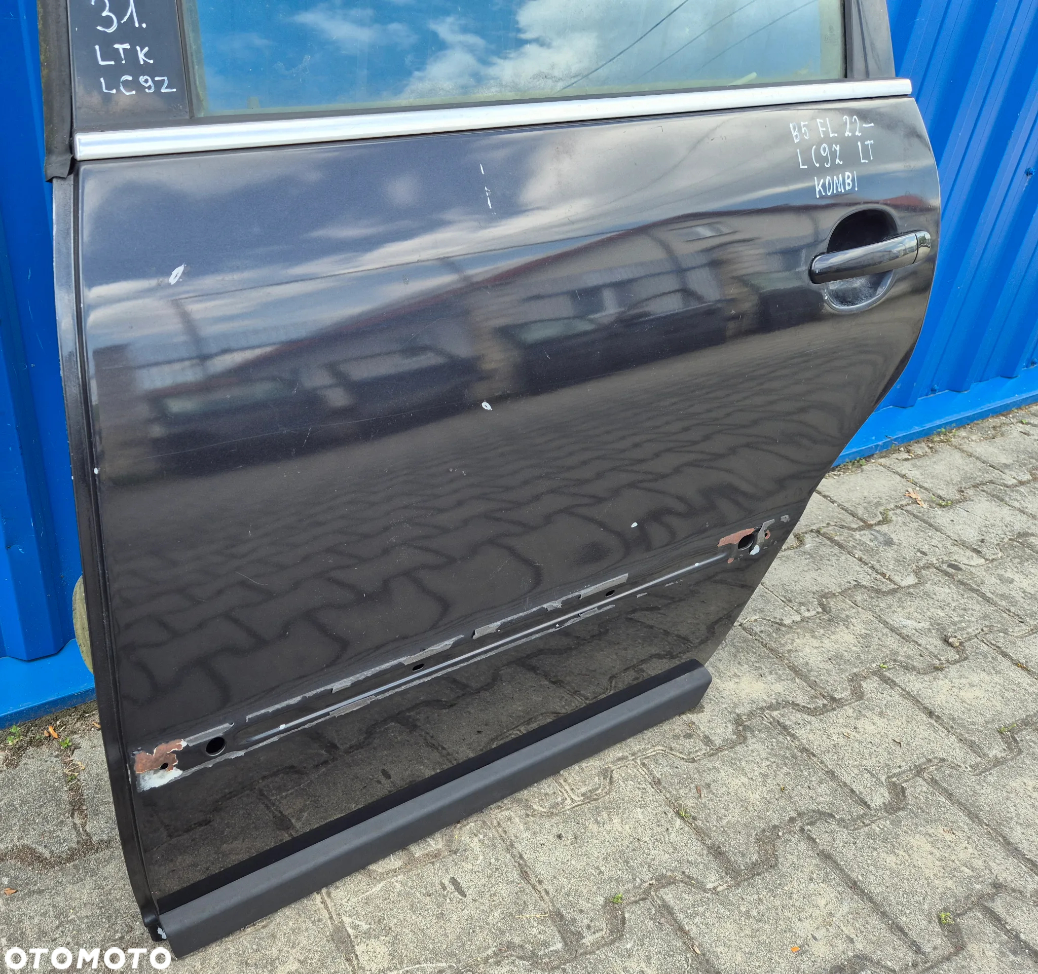 DRZWI TYŁ LEWY LEWE VW PASSAT B5 FL KOMBI LC9Z CZARNE - 9