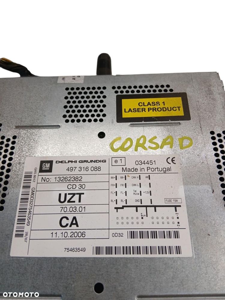 RADIO CD OPEL CORSA D 13262382 CORSA D - 3