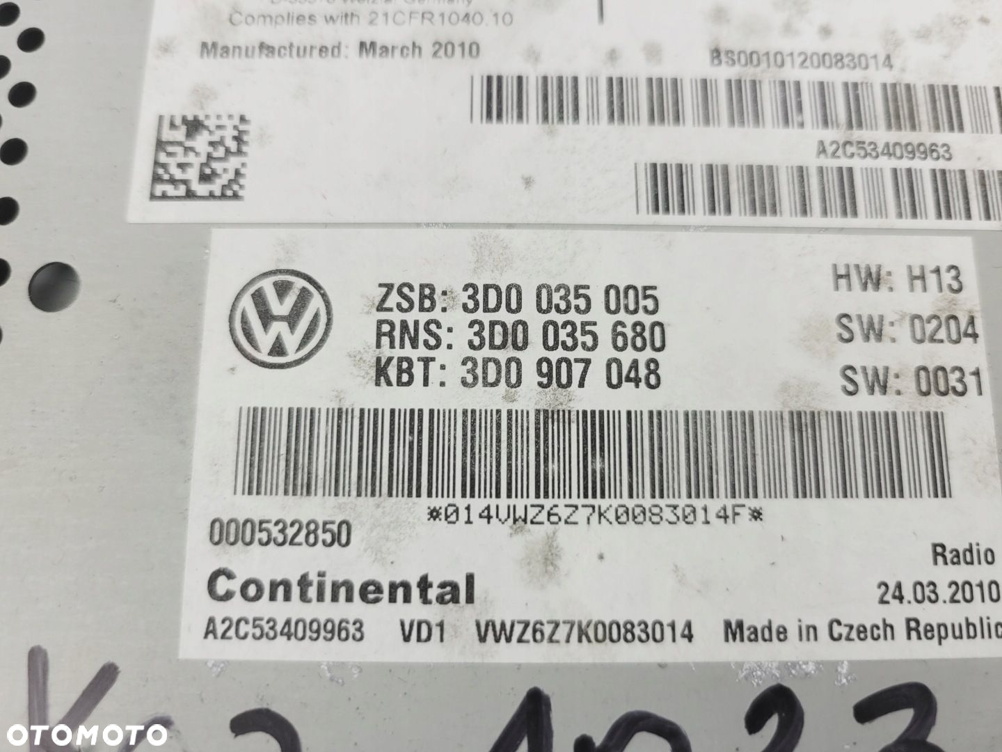 VW PHAETON I LIFT RADIO NAWIGACJA NAVI 3D0035005 Z KODEM - 9