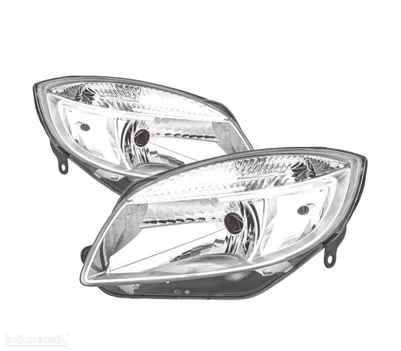FARÓIS OPTICAS SKODA FABIA 07-09 E ROOMSTER 06-10 - 1