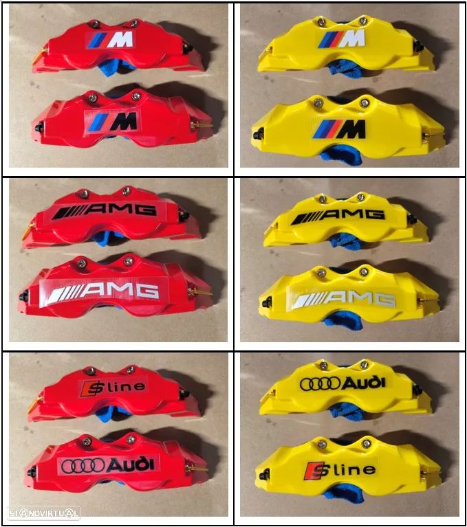 Par Caliper Capas em ABS Pinças Travão Maxilas BMW Mercedes e outras - 4