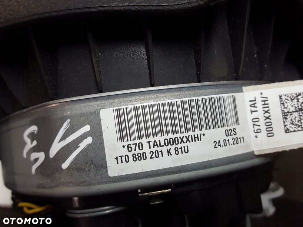 VW GOLF 6 VI 08-13r HB PODUSZKA AIRBAG KIEROWCY 1T0880201K - 6