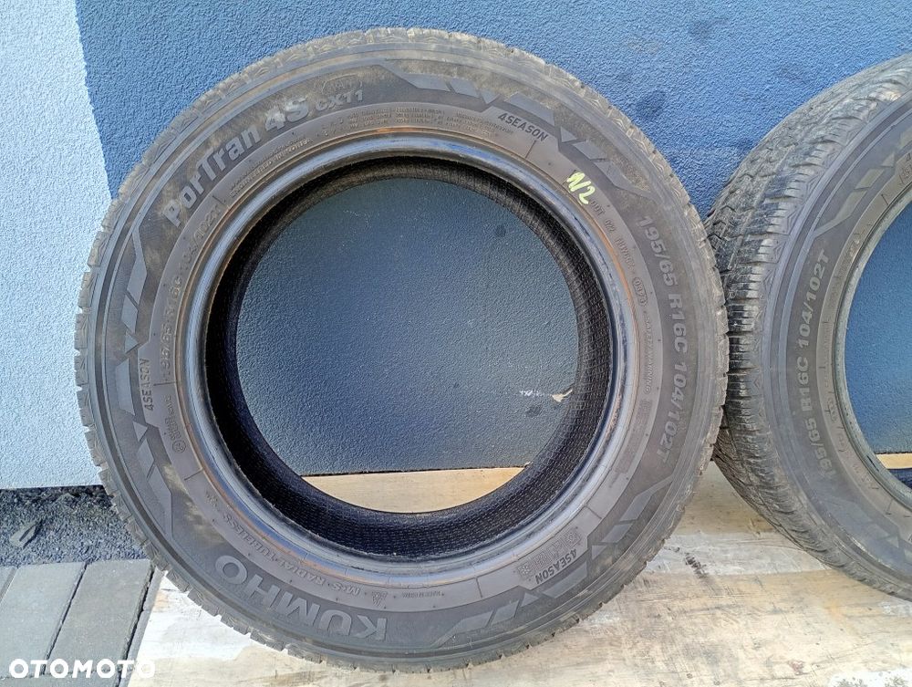 2x opona wielosezonowa kumho portran 4s cx11 195/65r16c 104/102T 6.6mm 2023r - 6