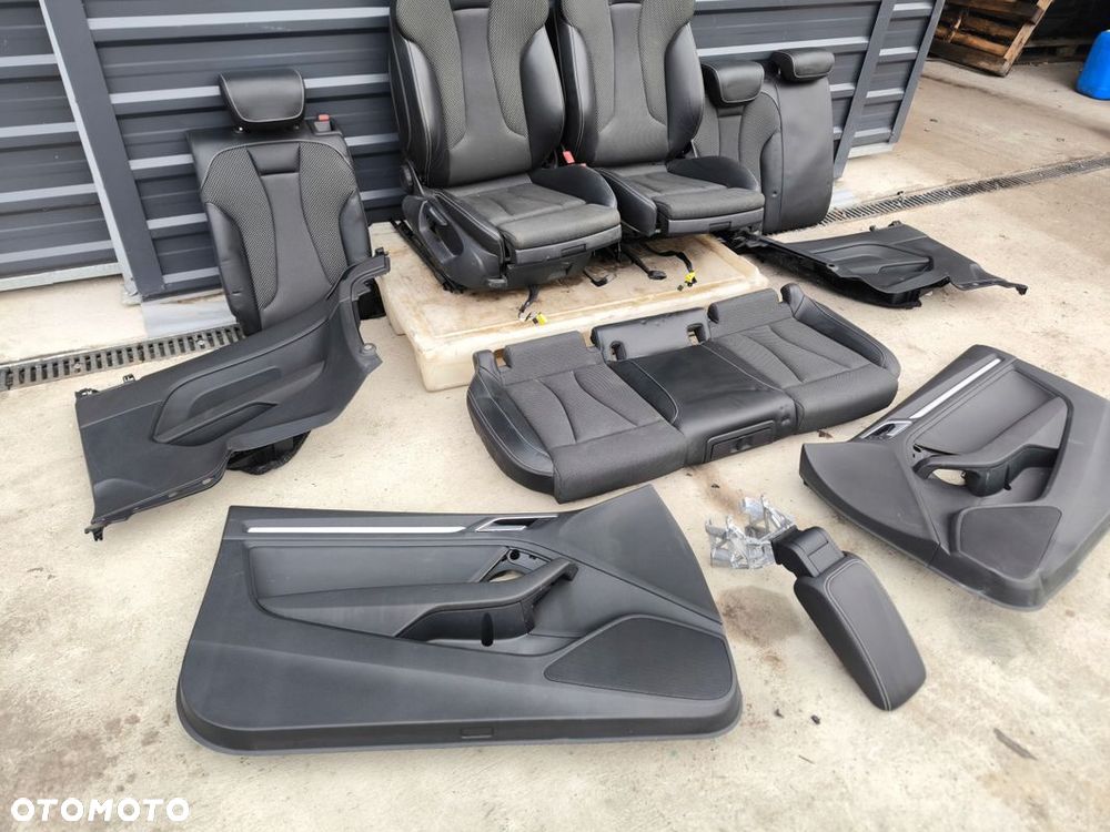 FOTEL FOTELE KOMPLET AUDI A3 8V 3-DRZWI SKÓRA+MATERIAŁ S LINE *2 ! - 14