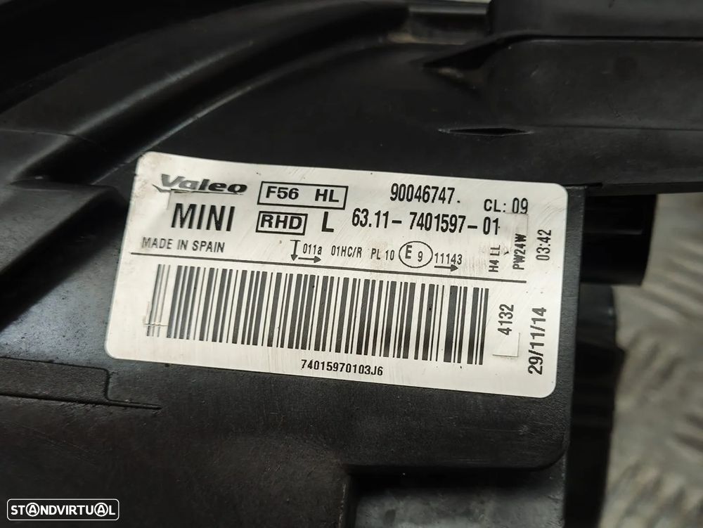 Oticas Farois Frente Frontal Direito Original Mini Cooper F56 2013 a 2019 - 7