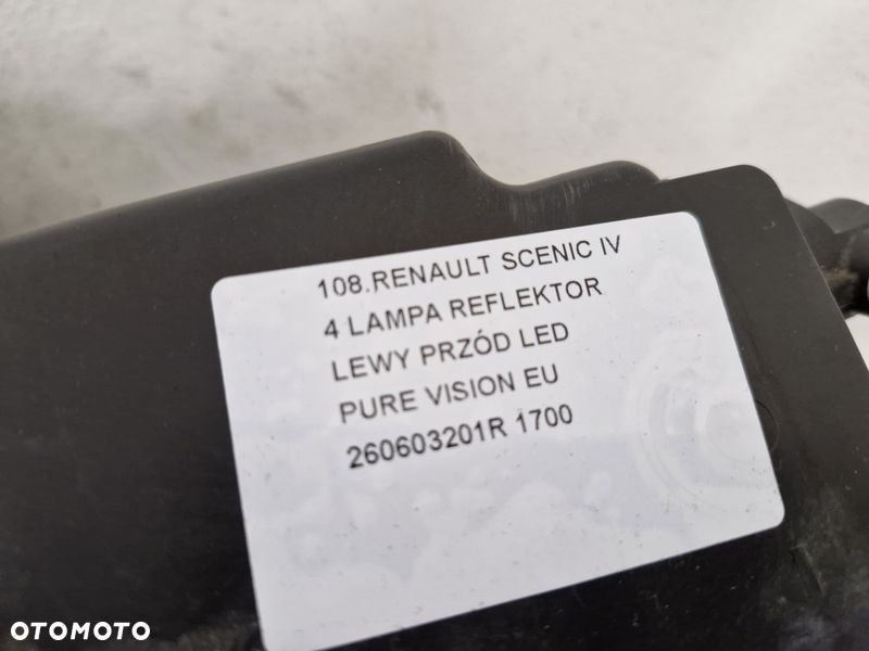 SCENIC IV LAMPA LEWY PRZÓD LEWA PRZEDNIA REFLEKTOR LED PURE VISION EU 260603201R - 5