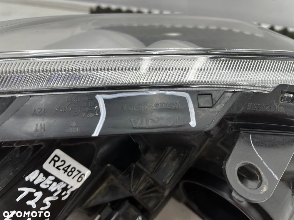 Lampa reflektor Toyota Avensis 2 II T25 LIFT 06-09r. lewa przednia EU H7 soczewka lewy przód 81170-0 - 21