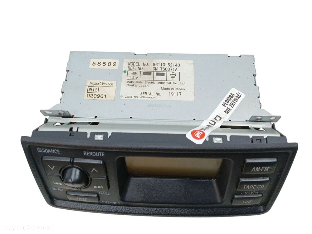 RADIO TOYOTA YARIS I (1999-2003) 1.4 D4D 75KM 86110-52140, 86120-52390 - 5