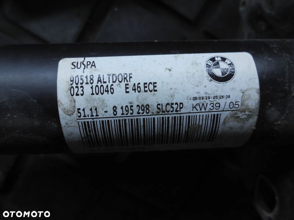 BMW E46 PRZÓD STREFA ZGNIOTU 8195298 8195297 PRAWA LEWA KOMPLET - 3