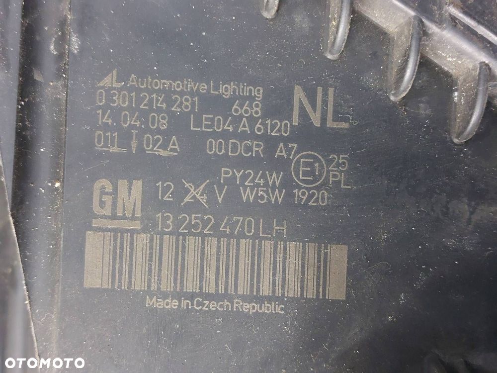 LAMPA LEWY PRZÓD XENON PRZETWORNICA ZAFIRA B LIFT 13252470 13153357 - 7