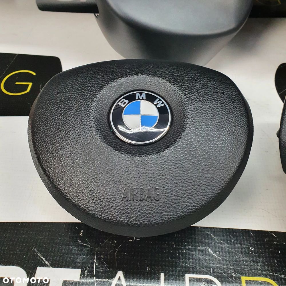 BMW E90 NAVI DESKA ROZDZIELCZA DÓŁ BEŻ KONSOLA KOKPIT PULPIT PODUSZKI AIRBAG AIR BAG NAPINACZE KIT SET - 7