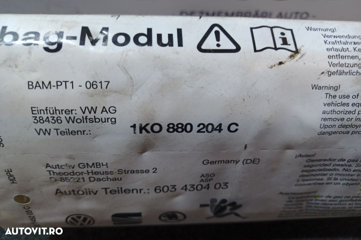Airbag pasager 1K0880204C Volkswagen VW Golf 5 [2003 - 2009] Hatchbac - 3