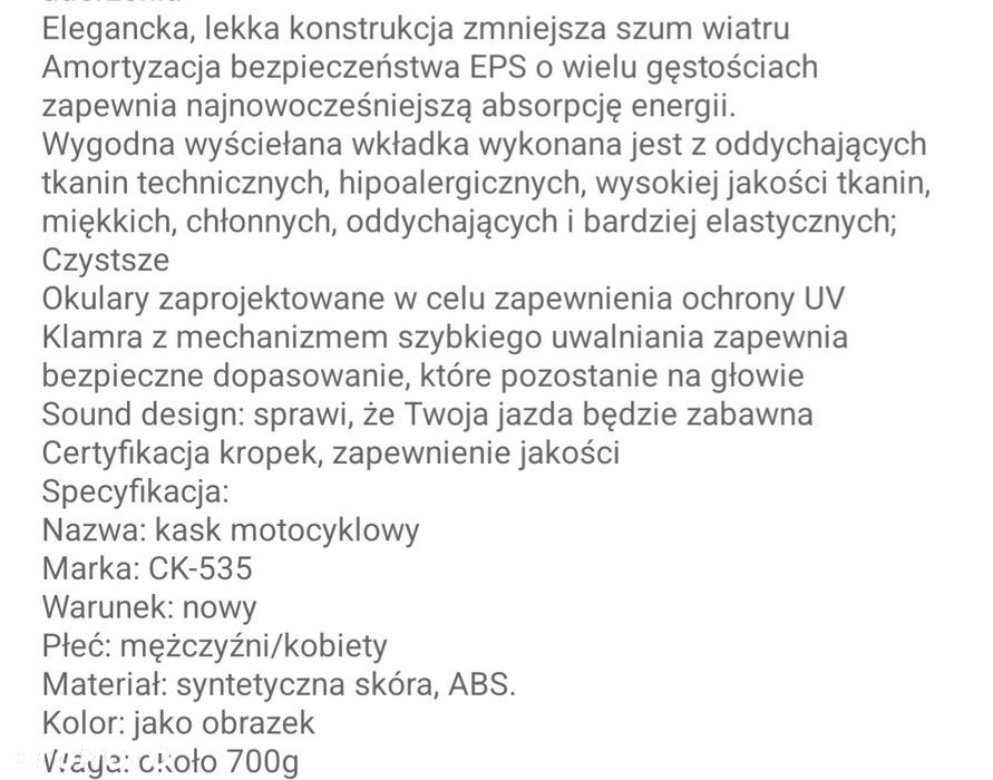 Kask motocyklowy skórzany - 6