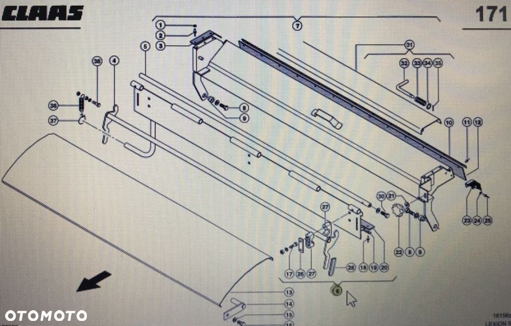 CLAAS 00 0777 363 1/Claas Lexion pokrywa/Claas Lexion 580 560-540 770-760 670-640 - 1