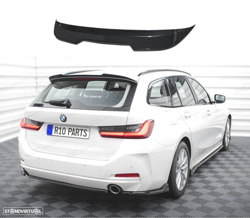 SPOILER VIDRO TRASEIRO BMW G21 18- LOOK M PRETO BRILHANTE - 1