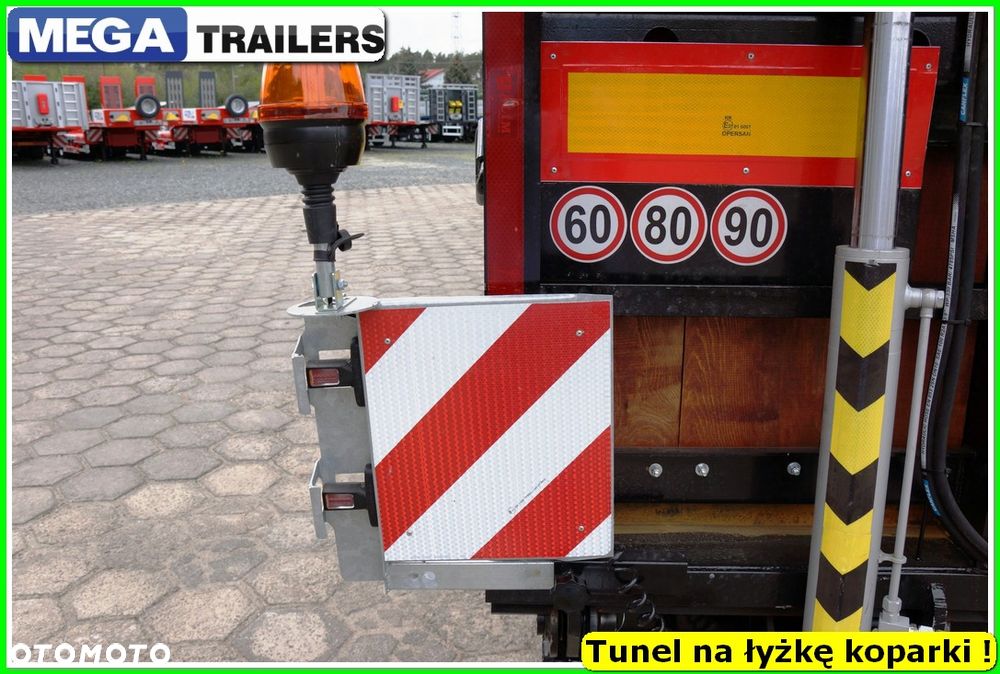 Mega Nisko podłoga 4 osie,  dł. 9,50 m, TUNEL na RAMIĘ KOPARKI !!! - 40