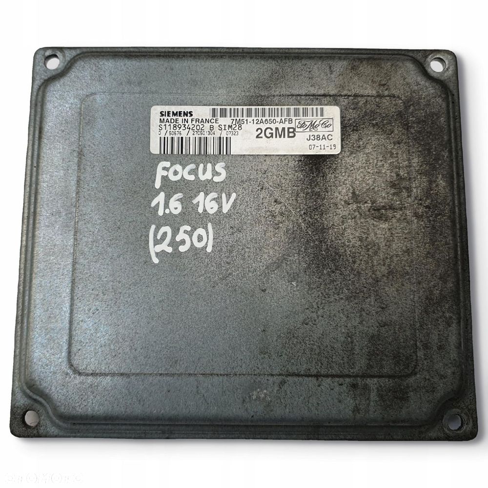 STEROWNIK SILNIKA Ford Focus MK2 C-max 1.6 16V 7M51-12A650-AFB 2GMB - 1