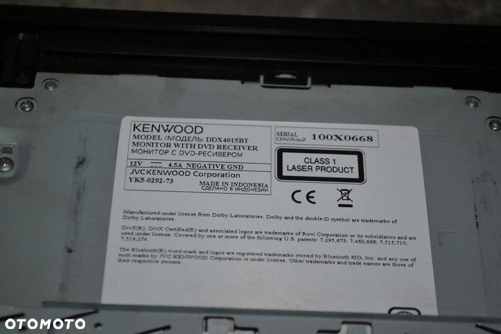 RADIO ODTWARZACZ SAMOCHODOWY KENWOOD DDX4015BT "6,2" DVD/CD/USB - 4