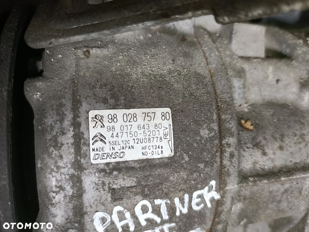 PEUGEOT PARTNER III 19- 1,6 BLUE HDI sprężarka kompresor klimatyzacji 9802875780  * - 4