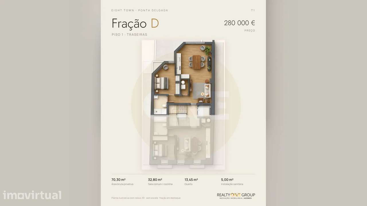 EIGHT TOWN · 8 APARTAMENTOS T1 NO CENTRO DE PONTA DELGADA - Grande imagem: 5/5