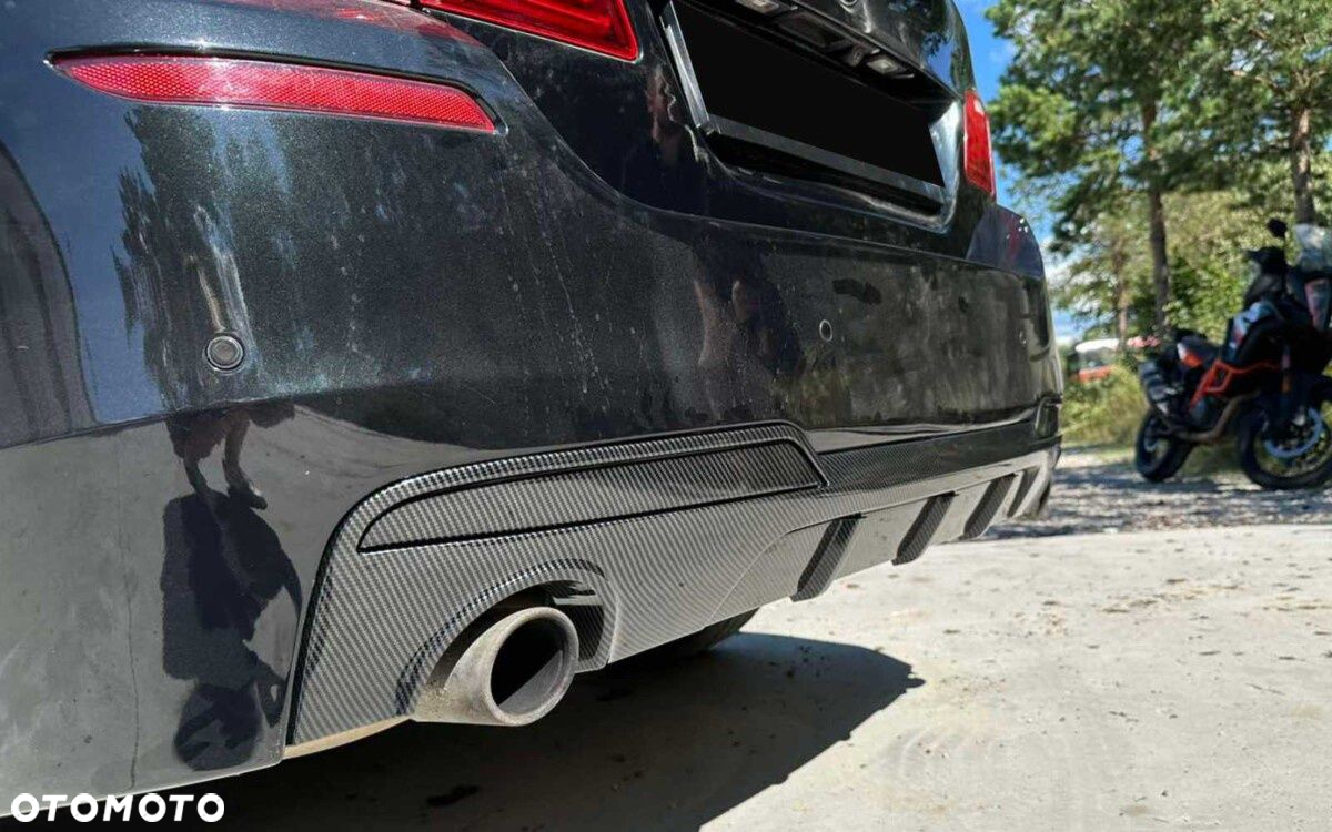 BMW F10 F11 Dyfuzor Tylnego Zderzaka Dokładka Spoiler Carbon Look - 3
