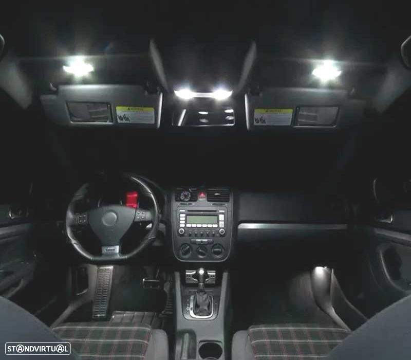 KIT COMPLETO 19 LAMPADAS LED INTERIOR PARA VOLKSWAGEN VW RABBIT GTI GOLF 5 MK5 L 06-09 - 2