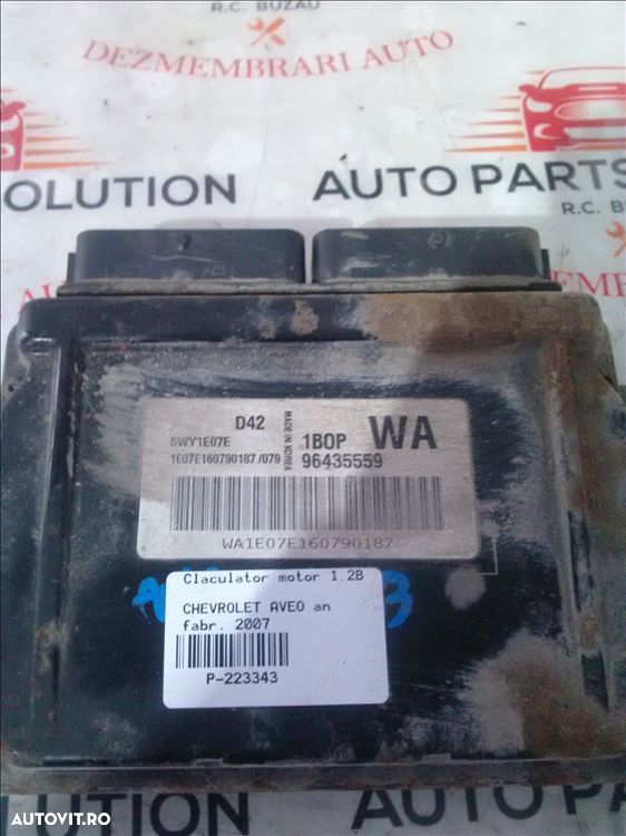 calculator motor 1.2b chevrolet aveo an fabr. 2007 - 1