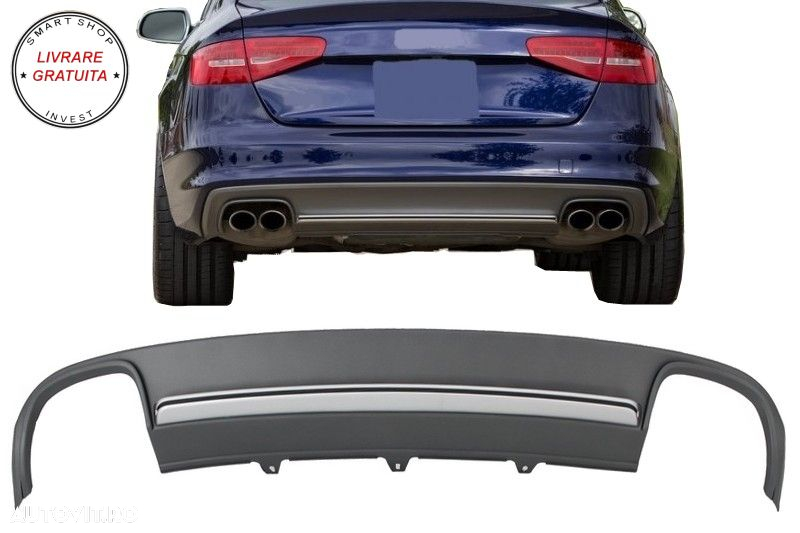 Difuzor Bara Spate Audi A4 B8 Facelift (2012-2015) Sedan Avant S4 Design- livrare gratuita - 8