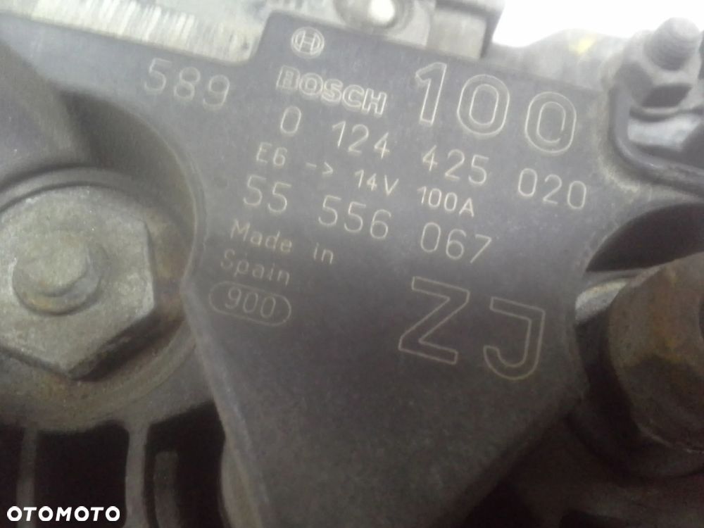 Opel Astra Vectra Zafira 1.8 16V alternator 100 Amper Bosch 0124425020  55556067 - 9