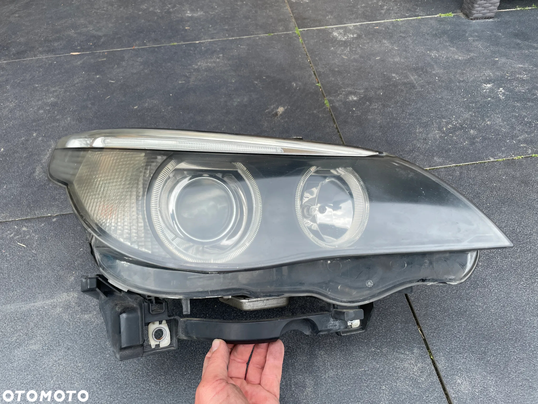 BMW E60 PRZÓD KOMPLETNY ZDERZAK PAS MASKA LAMPA XENON BŁOTNIK LEWY PRAWY TITANGRAU - 29