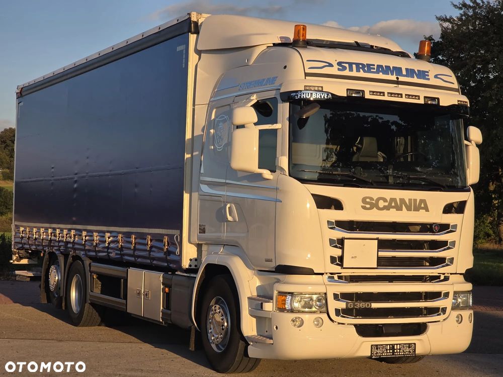 Scania G360 / BURTO-FIRANKA / 3 OSIE / WINDA / 20PALET / E6 / SYPIALNA KABINA / SPROWADZONY / JAK NOWA  PRZEBIEG 490TYŚ / ŁADOWNOŚĆ 14500KG / - 16