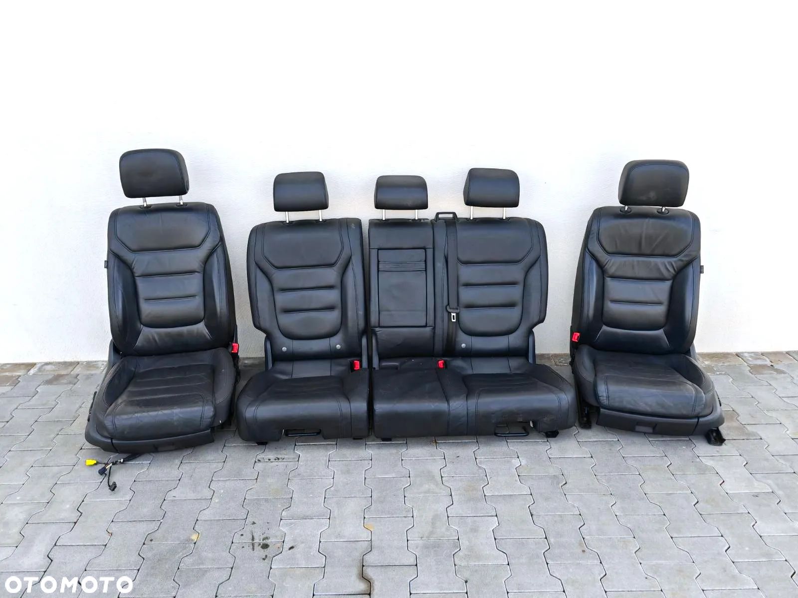 VW TOUAREG 7P 10-18R FOTEL FOTELE KANAPA KOMPLET SKÓRA ANTRACYT - 1