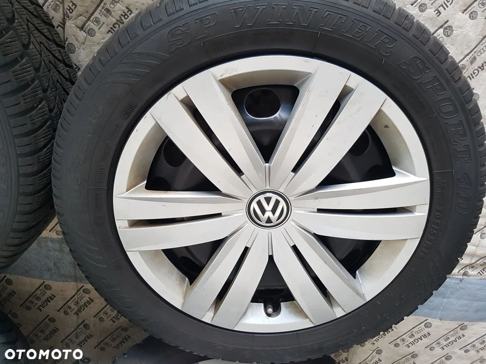 KOŁA ZIMOWE KOŁPAKI 205/55R16 VW GOLF CADDY PASSAT JETTA SKODA  AUDI 5X112 - 15