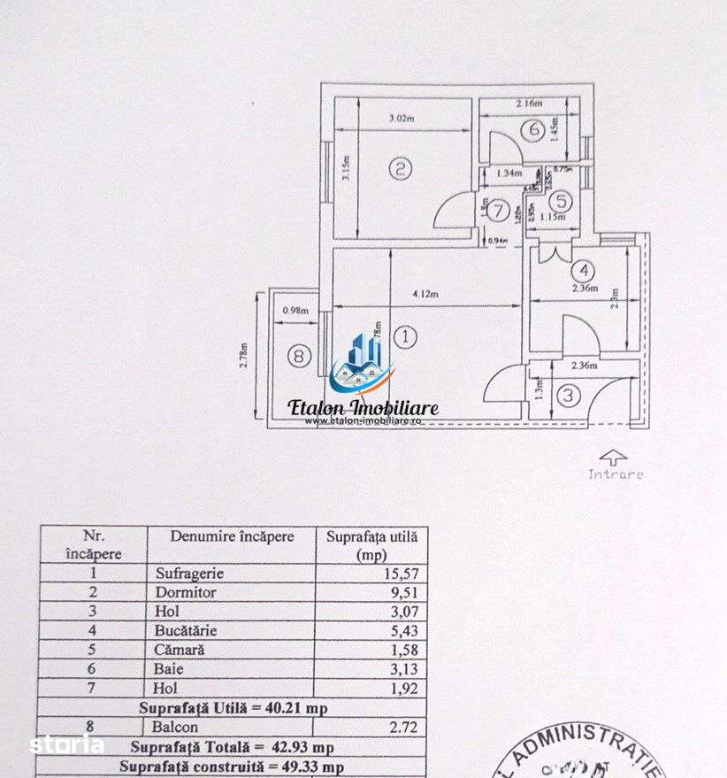 Apartament 2 camere semidecomandat, etaj 4, Adridan Darmanesti — fotografia 1