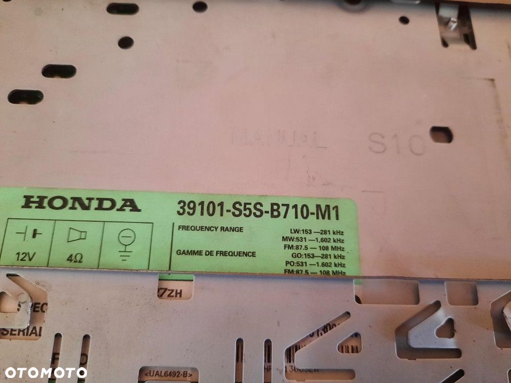 HONDA CIVIC VII 03-05 RADIO ODTWARZACZ CD 39101-S5S-B710-M D14Z6 - 6