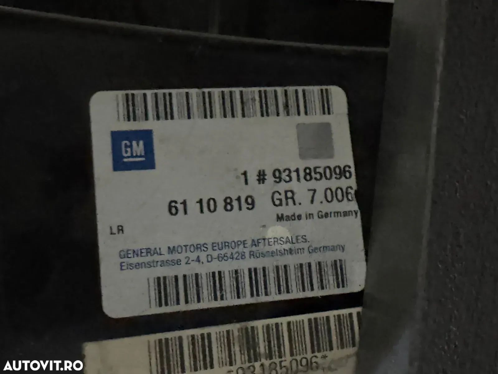 93185096 | Intaritura Aripa | Opel Vectra C - 1