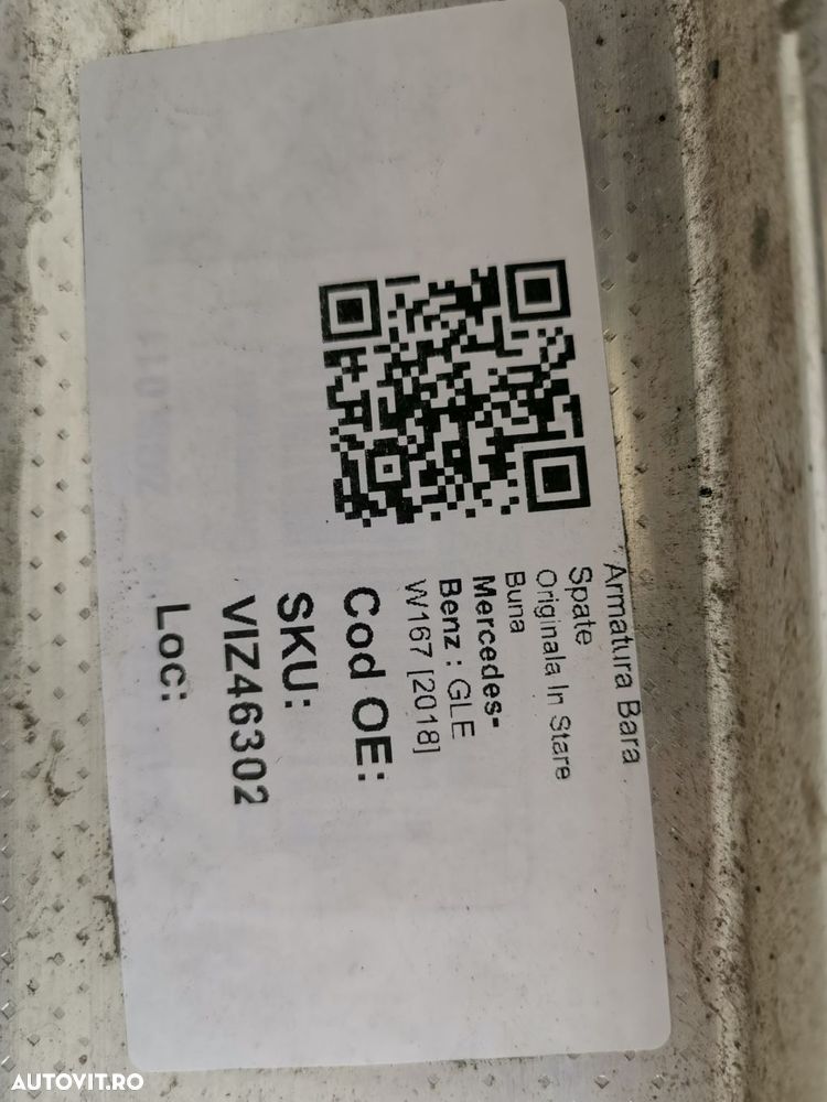 Armatura Bara Spate Mercedes-Benz  GLE W167 [2018] Originala In Stare - 8