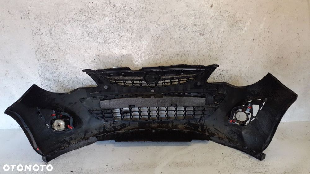 ^ ZDERZAK PRZÓD PRZEDNI DO OPEL CORSA D LIFT FL HALOGENY GRILL Z22C CZARNY - 4