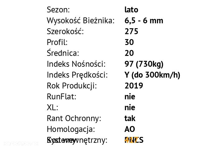 Pirelli P Zero - 275/30 R20 - 3