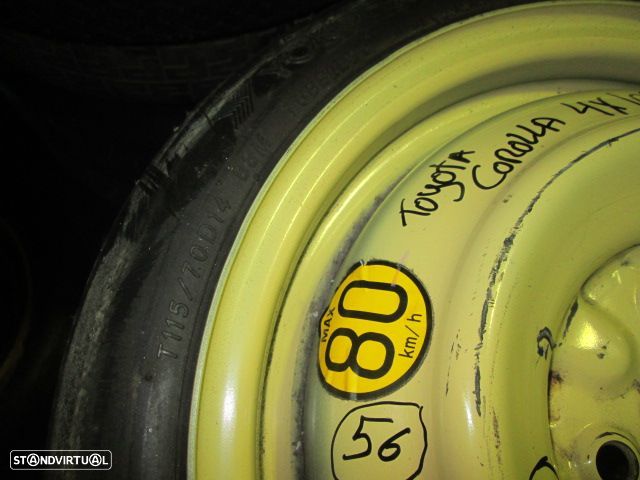 Roda Suplente 56 TOYOTA COROLLA 54 MM 4X100 T115/70/14 TOYOTA YARIS 54MM 4X100 T1157014 ET 45 TOYOTA YARIS 44MM 4X100 115/70/14 45 - 2