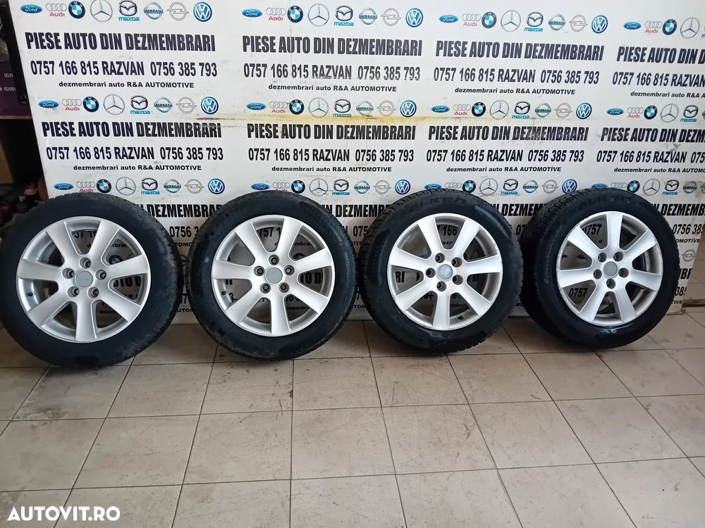 Jante Aluminiu R16 Ford Mondeo Mk4 Galaxy S-Max C-Max Peugeot Citroen 205/55R16 5x108 Gume 2025 M+S - 1