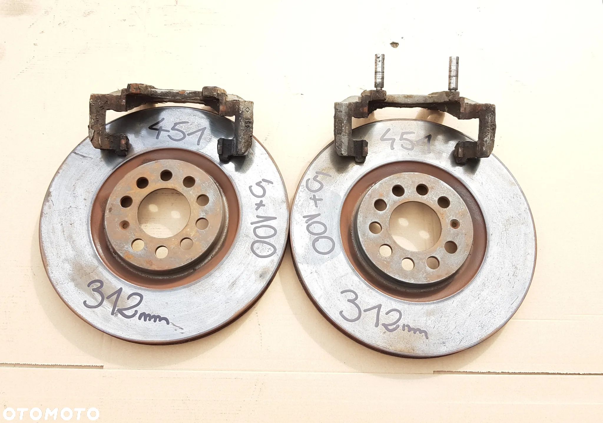 TARCZE HAMULCE JARZMO JARZMA 451 SWAP 312 5X100 VW GOLF 4 POLO AUDI TT A3 S3 8L SEAT IBIZA LEON 1 CUPRA FR SKODA FABIA OCTAVIA - 1