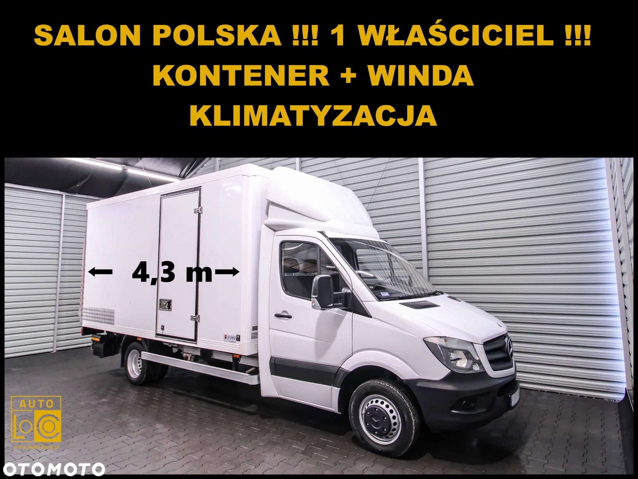 Mercedes-Benz SPRINTER KONTENER + WINDA - 1