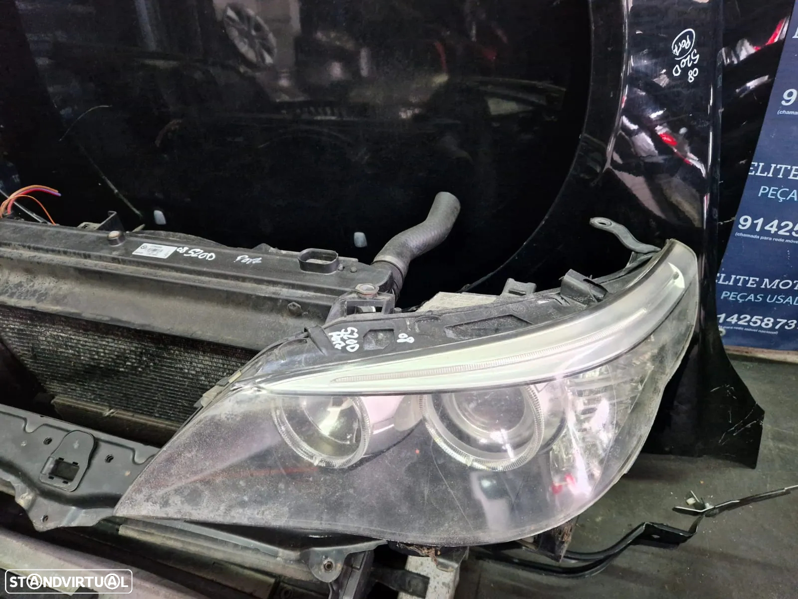 Frente completa usada BMW 520D LCI E60 E61 163CV capot parachoques oticas guardalamas - 6