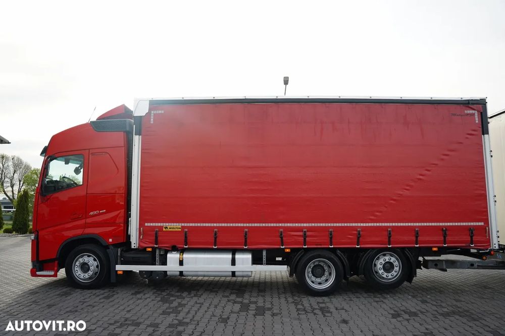 Volvo FH 460 / COMBINAȚIE TANDEM / 120 M3 / TRANSITION / I-SAVE / I-PARK COOL / DIRECȚIE CU RIDICARE AXLE / WIELTON / CORTINĂ ARMATĂ - 13